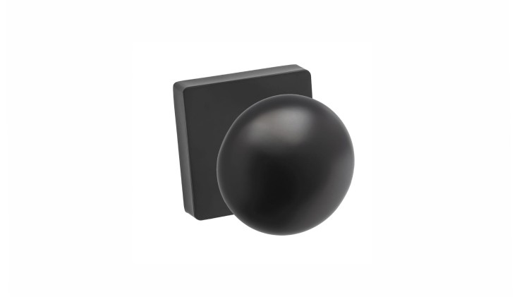 Gałka do drzwi OKRĄGŁA-OBROTOWA -  Czarna R/pojedyncza