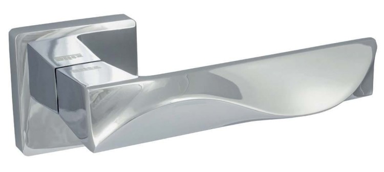 Klamka wewnętrzna AQUNA.klamka-aquna-rozeta-kwadratowa-chrom-blitz.Waga 0,98kg Kod EAN 5901812896063 kolor: Chrom  szyld 53 mm x 53 mm