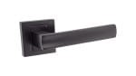 Czarna klamka wewnętrzna IBERIA.cechy:  łatwy system montażowy śruby przelotowe SZYLD 54 mm X 54 mm Waga 0,55kg Kod EAN 5901812896872