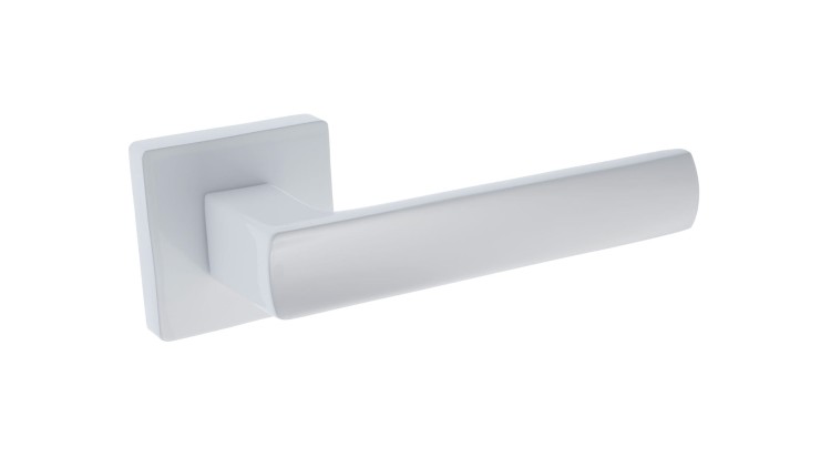 Klamka do drzwi INES Biała.cechy:  łatwy system montażowy śruby przelotowe szyld 54 mm x 54 mm Waga 0,55kg Kod EAN 5901812898210 kolor: Biały.  Klamka wewnętrzna INES