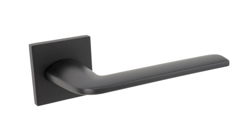 Czarna klamka wewnętrzna NERGO SLIM.cechy:  łatwy system montażowy śruby przelotowe Waga 0,46kg Kod EAN 5901812899330 kolor: Czarny 51 mm x 51 mm