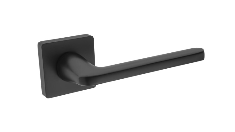 Czarna klamka wewnętrzna VENA.cechy:  łatwy system montażowy śruby przelotowe szyld 52 mm x 52 mm Waga 0,55kg Kod EAN 5901812898142 kolor: Czarny