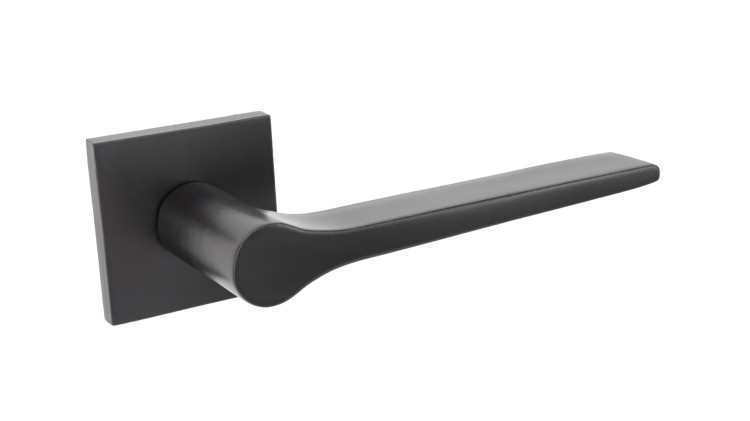 Czarna klamka wewnętrzna VITTORIA SLIM.cechy:  łatwy system montażowy śruby przelotowe Waga 0,4kg Kod EAN 5901812899033 kolor: Czarny, 52 mm x 52 mm