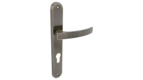 Klamka ASTRO 90 mm na wkładkę Patyna | ALUBRASS | KlamkiZamki.pl