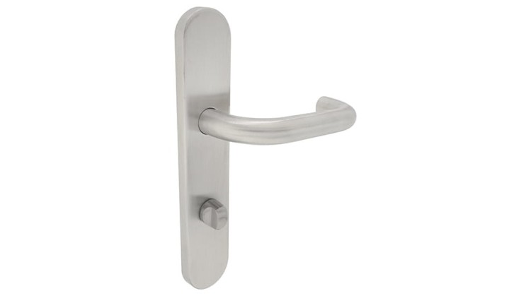 Klamka ZENIT -72 -WC-Stal nierdzewna -kolor INOX .Cechy:  jednolita konstrukcja łatwy system montażowy śruby przelotowe Waga 0,77kg Kod EAN 5901812896421.Klamka wewnętrzna ZENIT