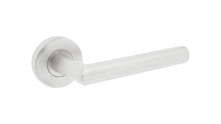 Klamka DIONE ALUBRASS stal nierdzewna – okrągła rozeta 54 mm