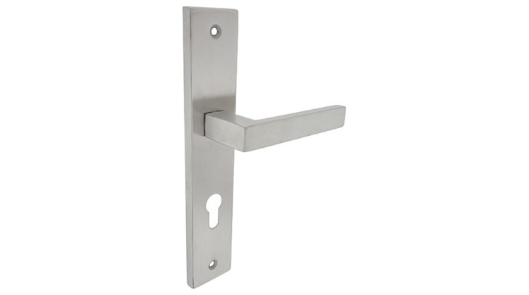 Klamka do drzwi TASOS-92-na wkładkę- Stal Nierdzewna- kolor  INOX  .Cechy:  jednolita konstrukcja łatwy system montażowy śruby przelotowe Waga 0,59kg Kod EAN 5901812895189.Klamka wewnętrzna TASOS