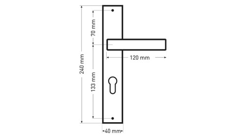 KLAMKA  SATYNA KLAMKI DO DRZWI WEWNĘTRZNYCH KLAMKA ALUBRASS  KLAMKI STYNA KABO 72 WC-Cechy:  jednolita konstrukcja łatwy system montażowy śruby przelotowe Waga 0,6kg Kod EAN 5901812898289