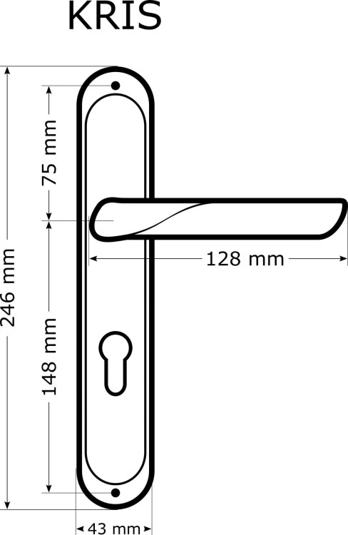KLAMKA DO DRZWI KLAMKI DO DRZWI WEWNĘTRZNYCH KLAMKA ALUBRASS  KLAMKI PATYNA KRIS 72 WK-klucz.Cechy:  jednolita konstrukcja łatwy system montażowy śruby przelotowe Waga 0,63kg Kod EAN 5901812890436