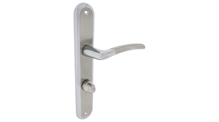 Klamka do drzwi PORTO-72-WC- Nikiel chrom .Cechy:  jednolita konstrukcja łatwy system montażowy śruby przelotowe Waga 0,7kg Kod EAN 5901812894144.Klamka wewnętrzna PORTO