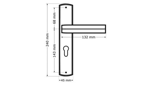 KLAMKA DO DRZWI KLAMKI DO DRZWI WEWNĘTRZNYCH KLAMKA ALUBRASS  KLAMKI PATYNA ULTRA 90 WB-Cechy:  jednolita konstrukcja łatwy system montażowy śruby przelotowe Waga 0,68kg Kod EAN 5901812894335