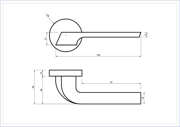 klamka-fabia-rozeta-okragla-patyna-mat-blitz - Klamka wewnętrzna FABIA- cechy:  łatwy system montażowy śruby przelotowe szyld fi 54 mm Waga 0,8kg Kod EAN 5901812896162 kolor: Patyna mat
