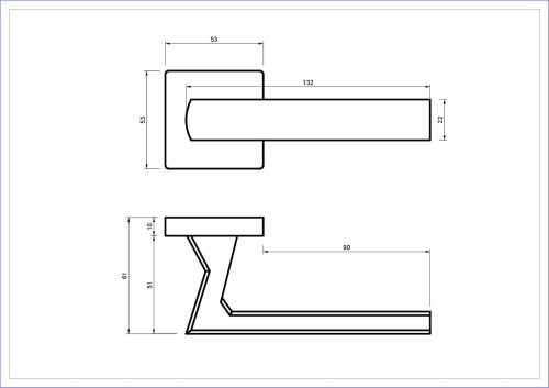klamka-ulsan-rozeta-kwadratowa-chrom-mat-blitz - cechy:  łatwy system montażowy śruby przelotowe szyld 53 mm x 53 mm Waga 0,94kg Kod EAN 5901812899385 kolor: Chrom mat
