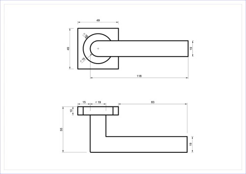 Klamka do drzwi MATI Nikiel chrom.cechy:  łatwy system montażowy śruby przelotowe szyld 49 mm x 49 mm Waga 0,49kg Kod EAN 5901812890573 kolor: Nikiel Chrom. Klamka wewnętrzna MATI