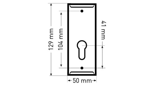 Szyld zewnętrzny nikiel satyna (Queen)