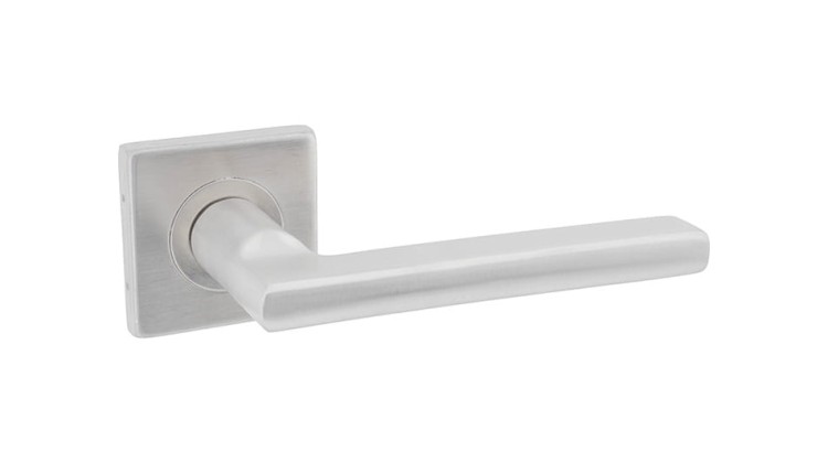 Klamka do drzwi MILOS Stal nierdzewna- kolor INOX.cechy:  łatwy system montażowy śruby przelotowe szyld 54 mm x 54 mm Waga 0,46kg Kod EAN 5901812894670 kolor: INOX. Klamka wewnętrzna MILOS