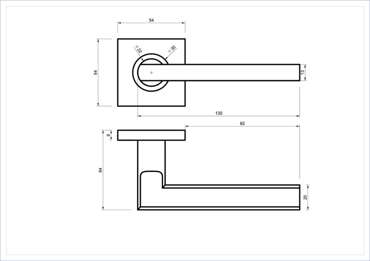 Klamka do drzwi MILOS Stal nierdzewna- kolor INOX.cechy:  łatwy system montażowy śruby przelotowe szyld 54 mm x 54 mm Waga 0,46kg Kod EAN 5901812894670 kolor: INOX. Klamka wewnętrzna MILOS