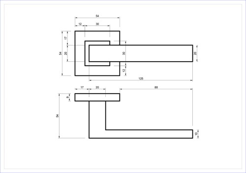 Czarna klamka wewnętrzna TASOS. cechy:  łatwy system montażowy śruby przelotowe szyld 54 mm x 54 mm Waga 0,43kg Kod EAN 5901812895097 kolor: Czarny