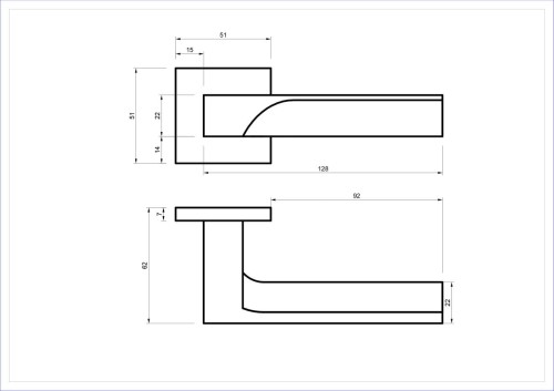 Czarna klamka wewnętrzna DRACO SLIM.cechy:  łatwy system montażowy śruby przelotowe Waga 0,43kg Kod EAN 5901812899071 kolor: Czarny 51 mm X  51 mm
