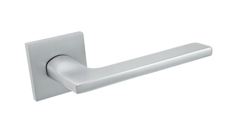 Klamka MUZA SLIM chrom mat. cechy:  łatwy system montażowy śruby przelotowe Waga 0,4kg Kod EAN 5901812898999 kolor: Chrom mat 52 mm x 52 mm. Klamka wewnętrzna MUZA SLIM