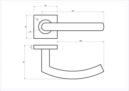 Klamka do drzwi PAROS stal nierdzewna - kolor INOX.cechy:  łatwy system montażowy śruby przelotowe szyld 54 mm x 54 mm Waga 0,437kg Kod EAN 5901812896476 kolor: INOX.  Klamka wewnętrzna PAROS