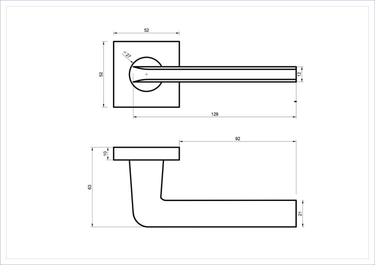 Klamka VENA nikiel satyna. cechy:  łatwy system montażowy śruby przelotowe szyld 52 mm x 52 mm Waga 0,55kg Kod EAN 5901812898135 kolor: Nikiel satyna-Klamka wewnętrzna VENA