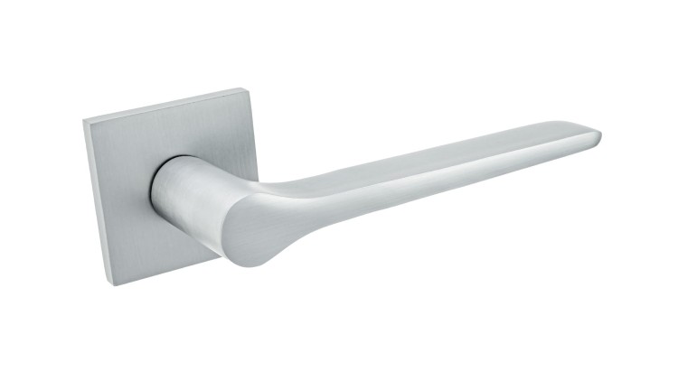 Klamka VITTORIA SLIM ALUBRASS chrom mat – rozeta kwadratowa klamkizamki.pl