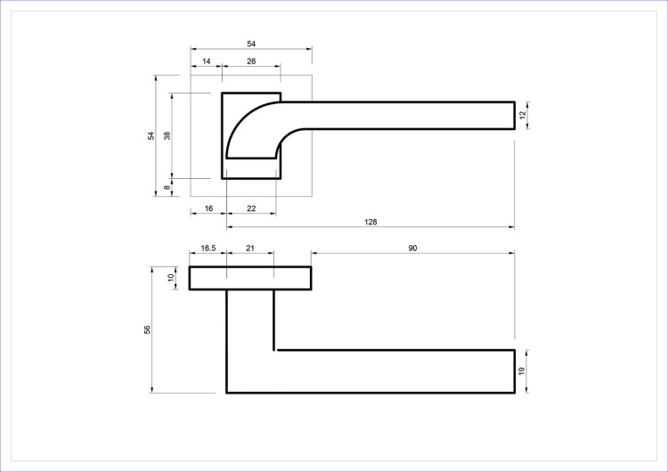 Klamka ZOYA Grafit chrom. cechy:  łatwy system montażowy śruby przelotowe szyld 54 mm x 54 mm Waga 0,5kg Kod EAN 5901812897176 kolor: Grafit chrom. Klamka wewnętrzna ZOYA