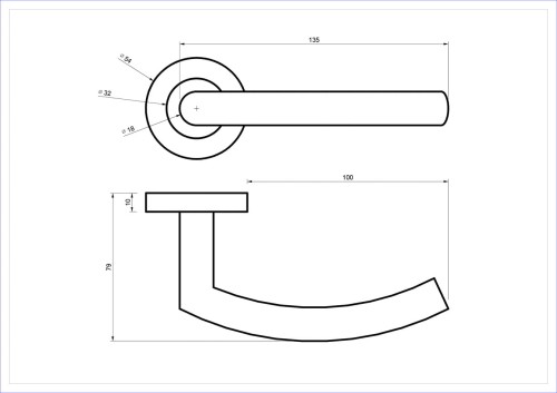 KLAMKA ALUBRASS-Klamka PAROS-INOX- Stal nierdzewna. cechy:  łatwy system montażowy śruby przelotowe szyld fi 54 mm Waga 0,41kg Kod EAN 5901812896483 kolor: Stal nierdzewna. Klamka wewnętrzna PAROS