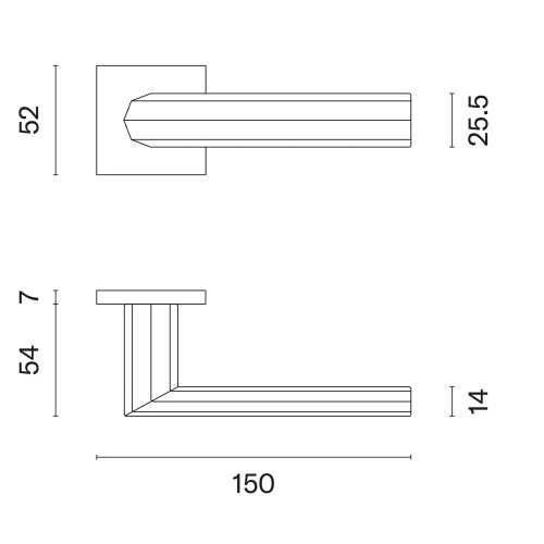 Klamka APRILE FRESIA Q SLIM 7 mm BK – czarny matowy