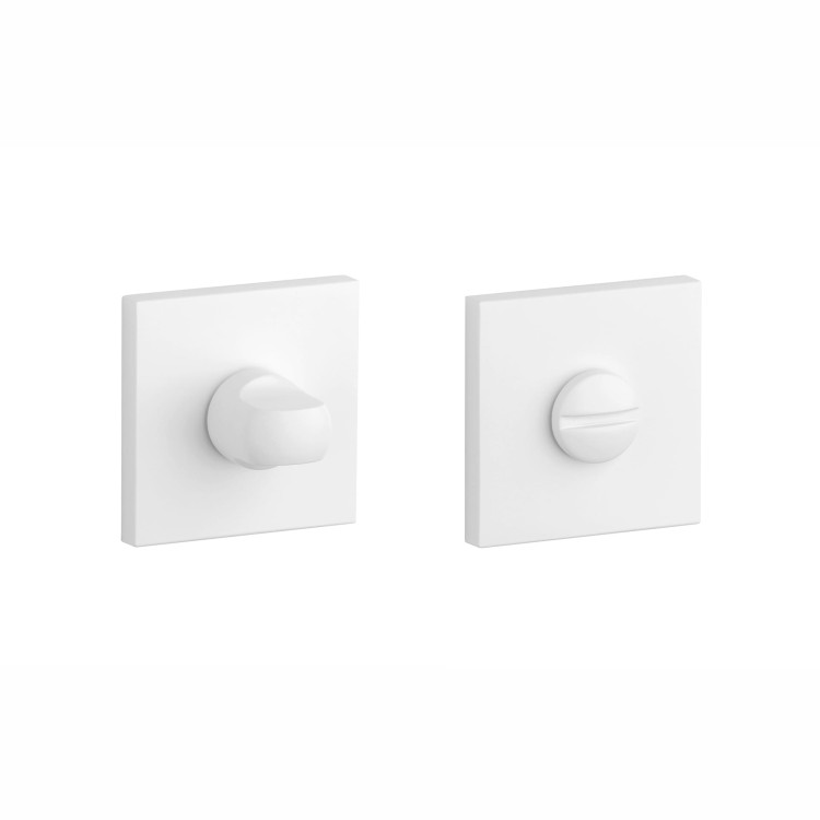 Rozeta APRILE Q SLIM 7MM WHITE - biały matowy WC 4x4