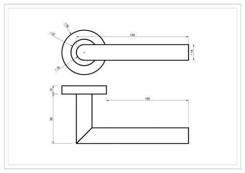 Klamka DIONE Stal nierdzewna- kolor INOX.cechy:  łatwy system montażowy śruby przelotowe szyld 54 mm Waga 0,41kg Kod EAN 5901812896445 kolor: Stal nierdzewna. Klamka wewnętrzna DIONE