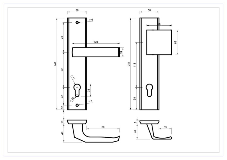 klamko-pochwyt-neo-92-wklad-f8-black -Cechy:  jednolita konstrukcja łatwy system montażowy śruby przelotowe Waga 0,96kg Kod EAN 5906284700146- Czarna klamka zewnętrzna NEO-uniwersalna