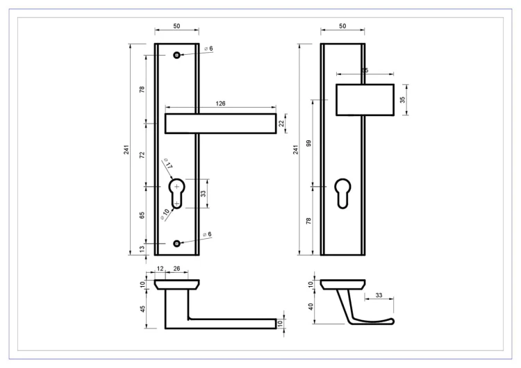 klamko-pochwyt-theo-72-wklad-f8-black.-Cechy:  jednolita konstrukcja łatwy system montażowy śruby przelotowe Waga 0,96kg Kod EAN 5901812896605-Czarna klamka zewnętrzna THEO-uniwersalna