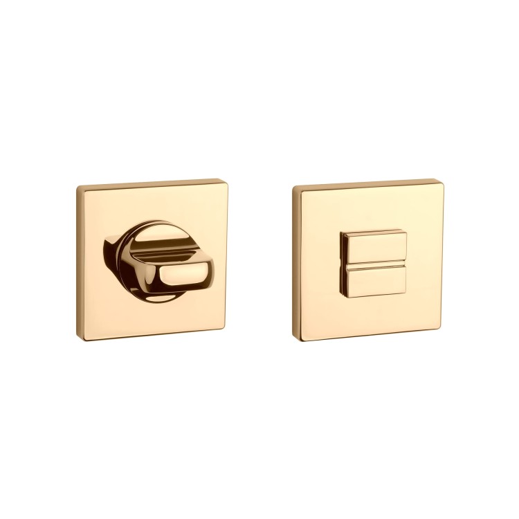 Rozeta APRILE Q SLIM 7MM LG - złoty polerowany WC 4x4