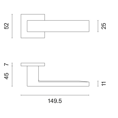Klamka wewnętrzna nikiel- APRILE PINA . Grubość rozety 7 mm  Kolekcja Premium  Kolor Nikiel  Kształt rozety Kwadratowa Q SLIM 7 mm, 52 mm x 52 mm  Producent ENGER  Marka APRILE  Materiał Cynk