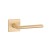 Klamka APRILE PRIMULA Q SLIM 7 mm GOLD SATIN – złoty matowy | Designerska klamka premium do eleganckich wnętrz
