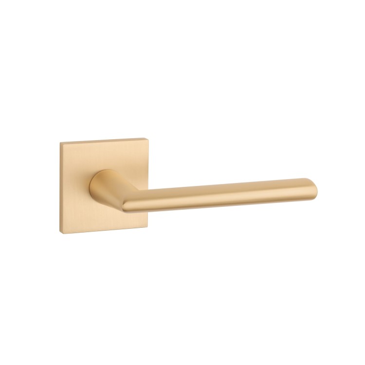 Klamka APRILE PRIMULA Q SLIM 7 mm GOLD SATIN – złoty matowy | Designerska klamka premium do eleganckich wnętrz