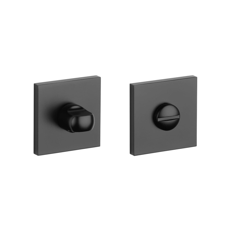 Rozeta STILE Q SLIM 7MM BLACK - czarny matowy WC 4x4