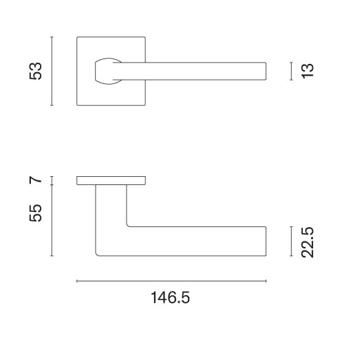 Klamka STILE EURA ROZETA Q SLIM 7MM BLACK - czarny matowy.Waga netto 0,587kg   Grubość rozety 7 mm  Kolekcja Simple  Kolor Czarny matowy  Kształt rozety Kwadratowa Q SLIM 7 mm, 53 mm x 53 mm  Producent ENGER  Marka STILE  Materiał Aluminium