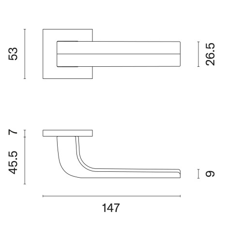 Czarna klamka wewnętrzna STILE JENA .Waga netto 0,565kg  Kod EAN 5902249331523  Grubość rozety 7 mm  Kolekcja Simple  Kolor Czarny matowy  Kształt rozety Kwadratowa Q SLIM 7 mm,53 mm x 53 mm  Producent ENGER  Marka STILE  Materiał Aluminium
