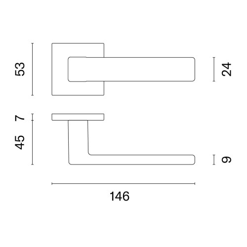 Czarna klamka wewnętrzna STILE MIIA .Waga netto 0,587kg  Kod EAN 5902249350043  Grubość rozety 7 mm  Kolekcja Simple  Kolor Czarny matowy  Kształt rozety Kwadratowa Q SLIM 7 mm, 53 mm x 53 mm  Producent ENGER  Marka STILE  Materiał Aluminium