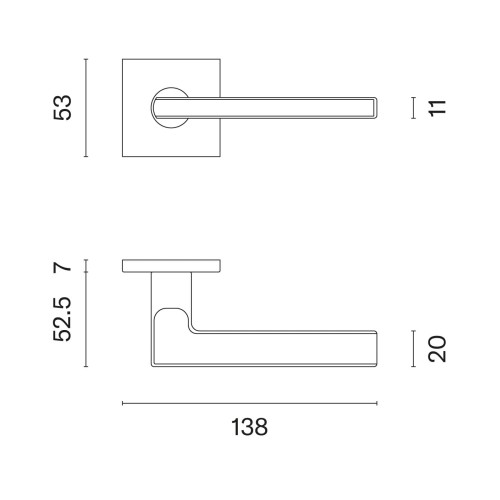 Czarna klamka wewnętrzna STILE SIRA . 7 mm  Kolekcja Simple  Kolor Czarny matowy  Kształt rozety Kwadratowa Q SLIM 7 mm  Producent ENGER  Marka STILE  Materiał Aluminium
