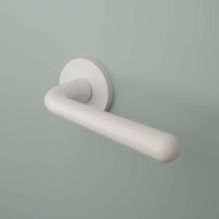 Klamka APRILE IRGA ROZETA R SLIM 7MM WHITE - biały matowy. Waga netto 0,53kg  Kod EAN 5902249341256  Grubość rozety 7 mm  Kolekcja Comfort  Kolor Biały matowy  Kształt rozety Okrągła R SLIM 7 mm, fi 53 mm  Producent ENGER  Marka APRILE  Materiał Cynk