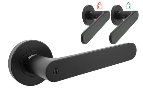 Klamka CLICK SMART BLITZ Czarna – Nowoczesna Klamka Drzwiowa z Zamknięciem Premium