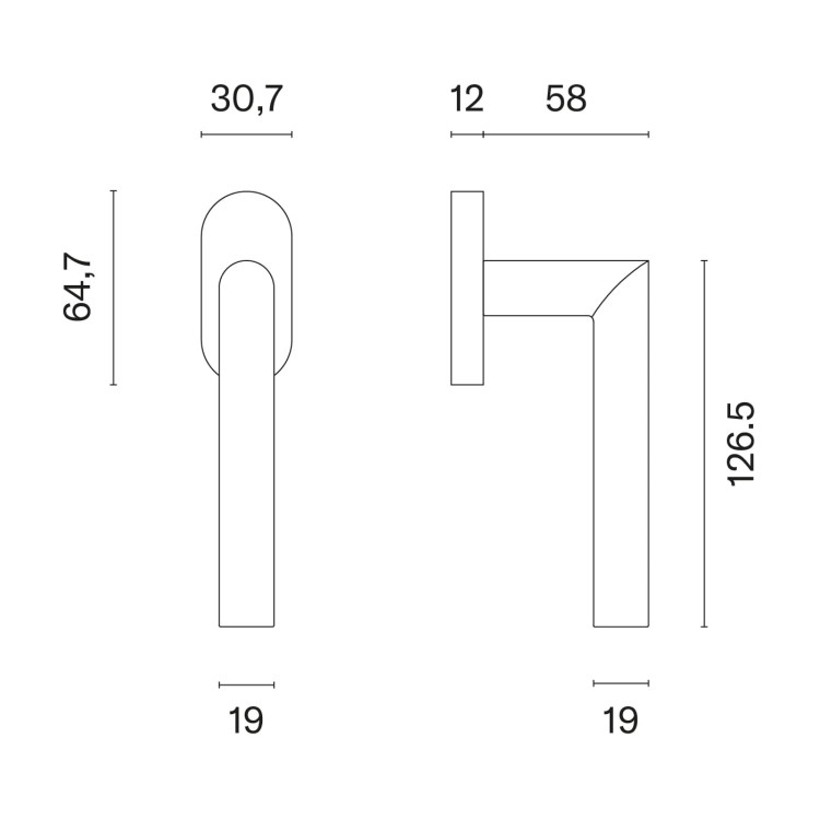 Klamka okienna APRILE ARABIS R CP - chrom polerowany