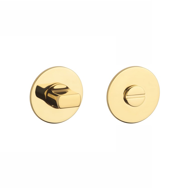 Szyld PVD Rozeta STERK OVAL 1712 ULTRA SLIM 3MM GOLD PVD - złoty polerowany PVD WC 4x4