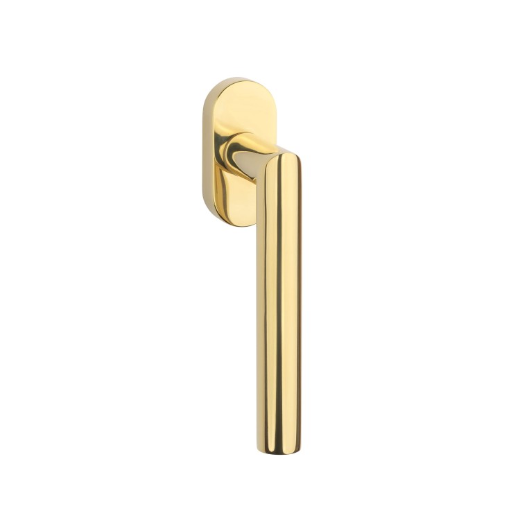 Klamka okienna STERK OVAL 1701 GOLD PVD - złoty polerowany PVD