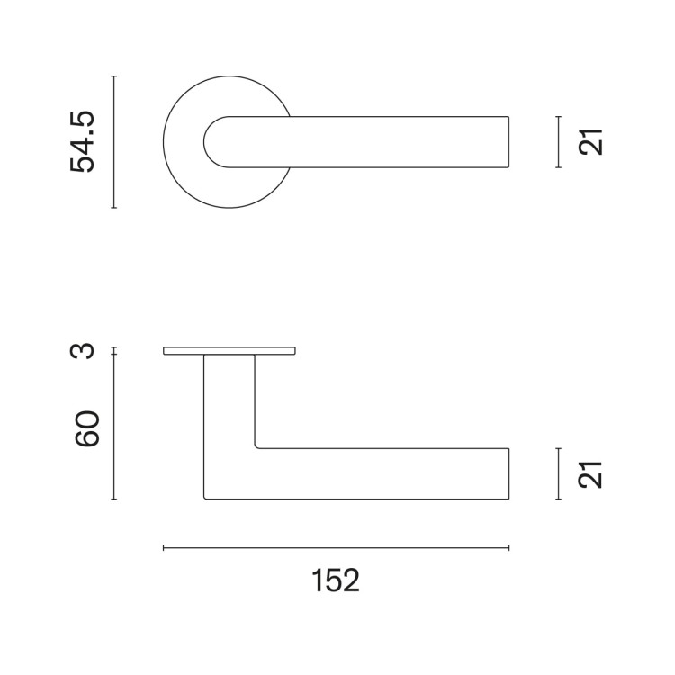 Klamka STERK OVAL 1750 ROZETA ULTRA SLIM 3MM PN PVD - miedziany PVD
