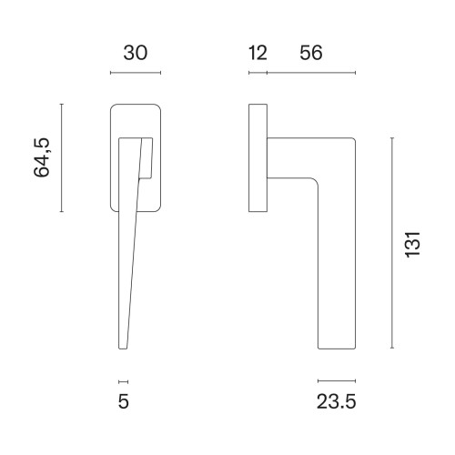 Klamka okienna STILE EDA Q MSN - nikiel